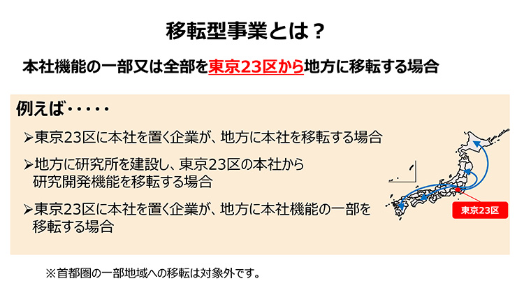 移転型事業とは？